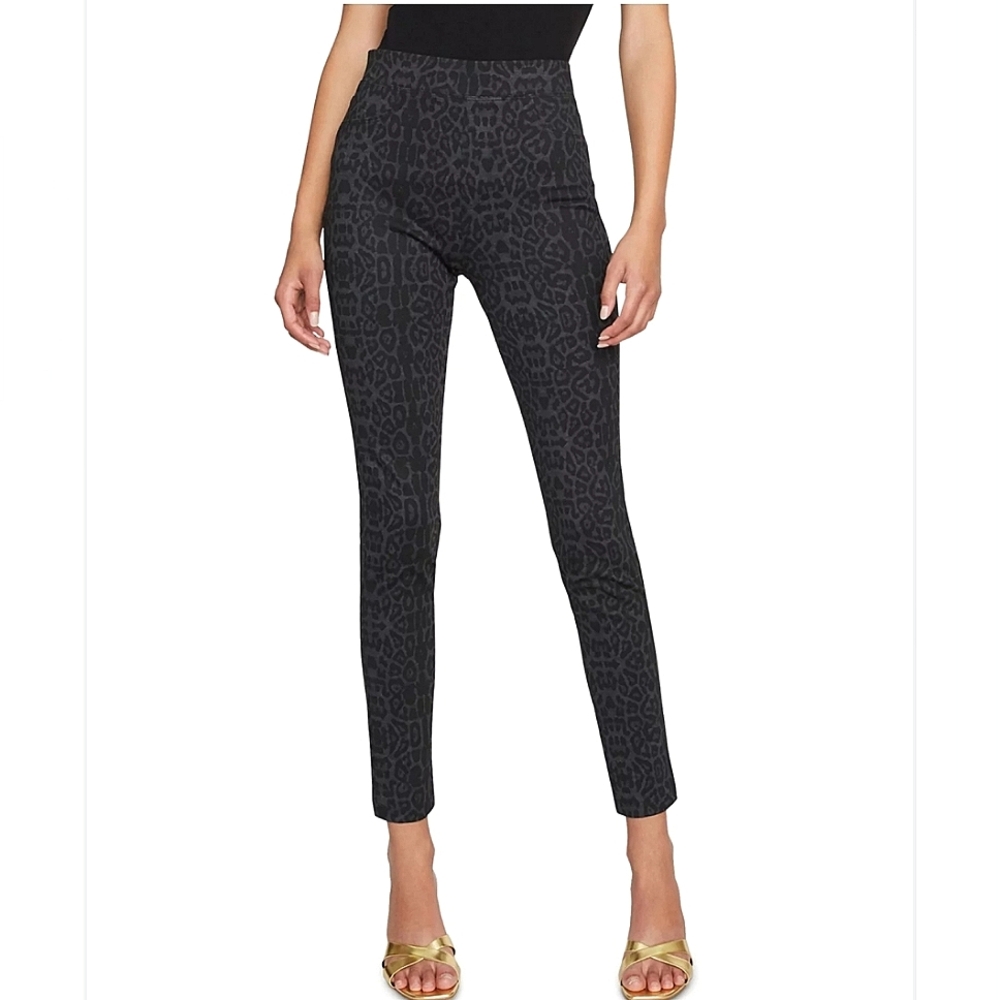 Sanctuary Black Leopard Print High Rise Skinny Jeans